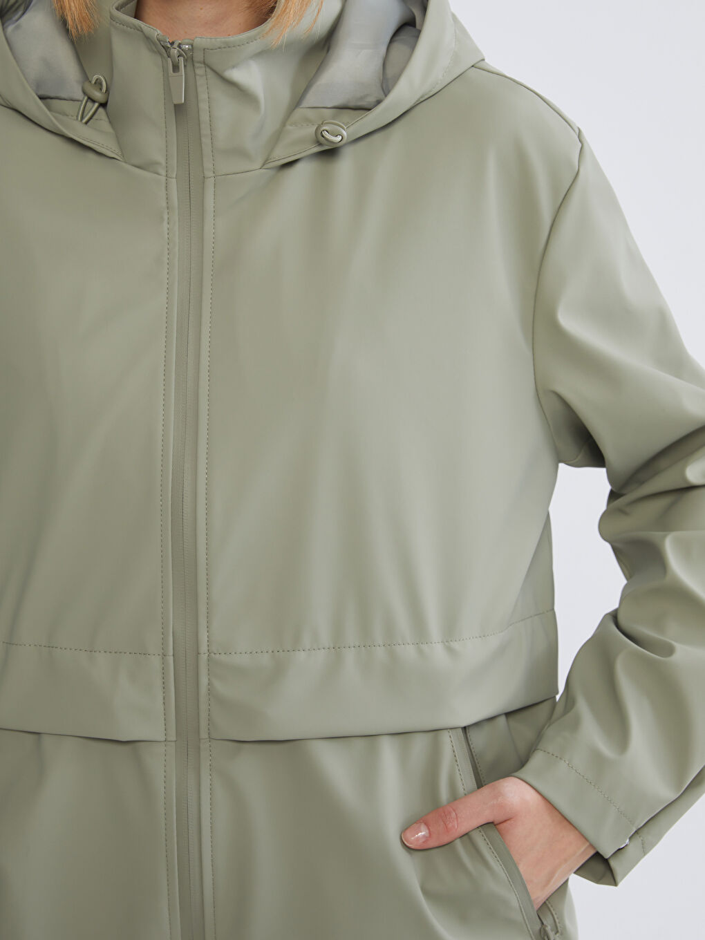 Oversized Hooded Raincoat for Women-2