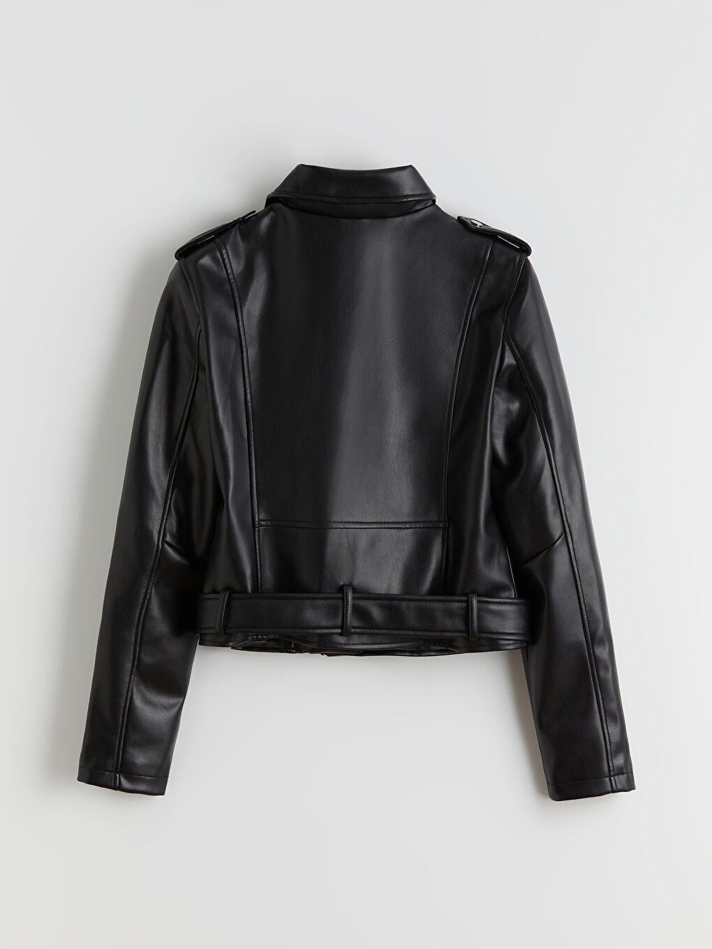 Women's Biker Jacket in Leather Look-7