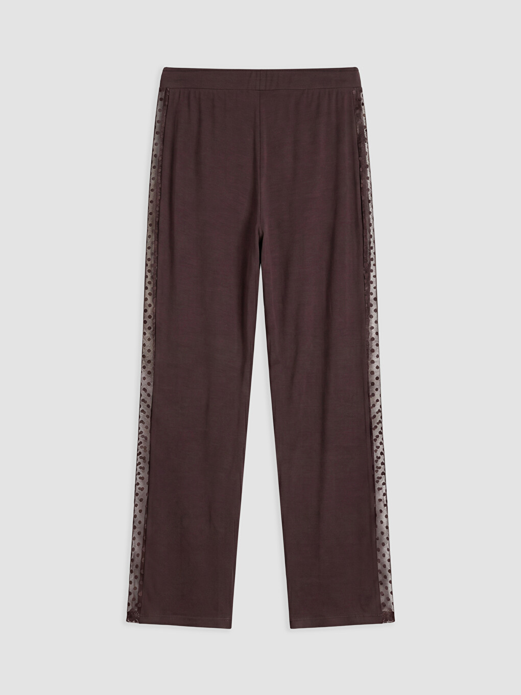 Kahverengi V Yaka İp Askılı Kadın Pijama Takımı-4
