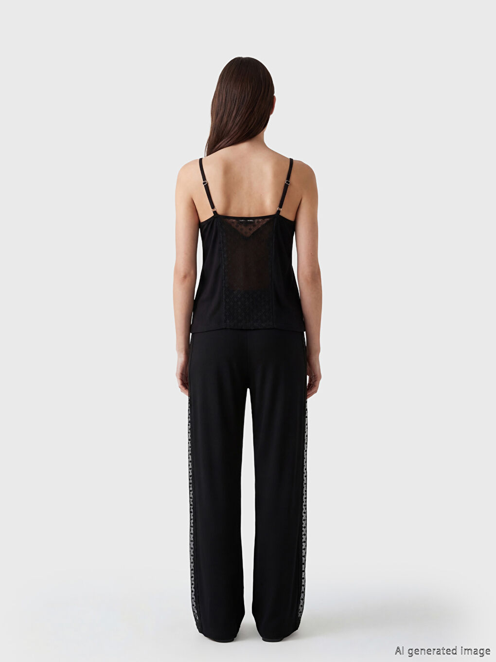 V Neck Strappy Women's Pyjamas Set-3