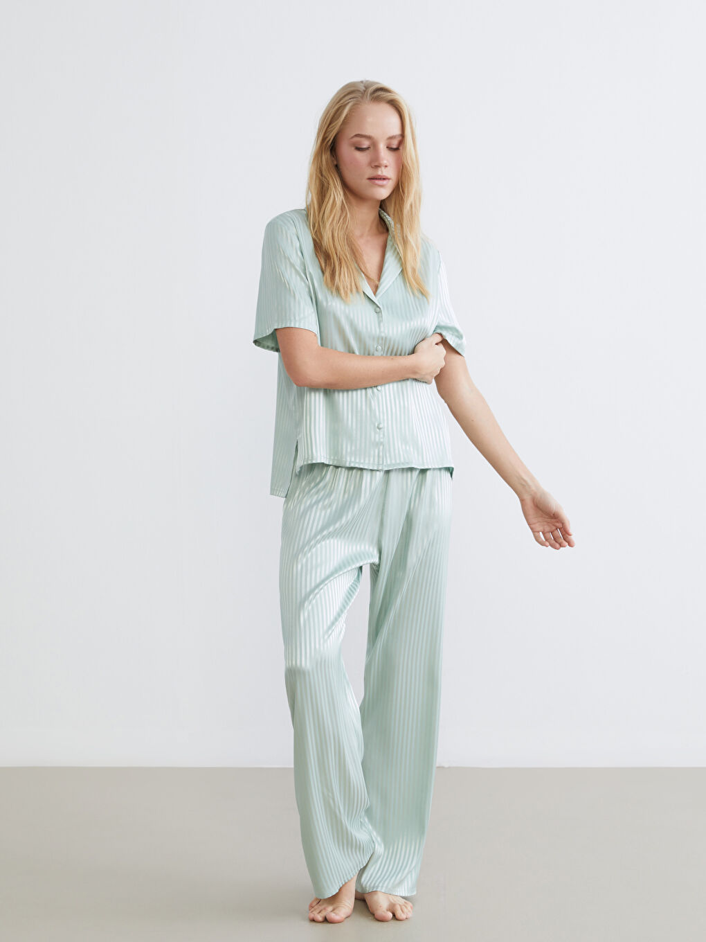 Женщины Зелёный Пижамный комплект