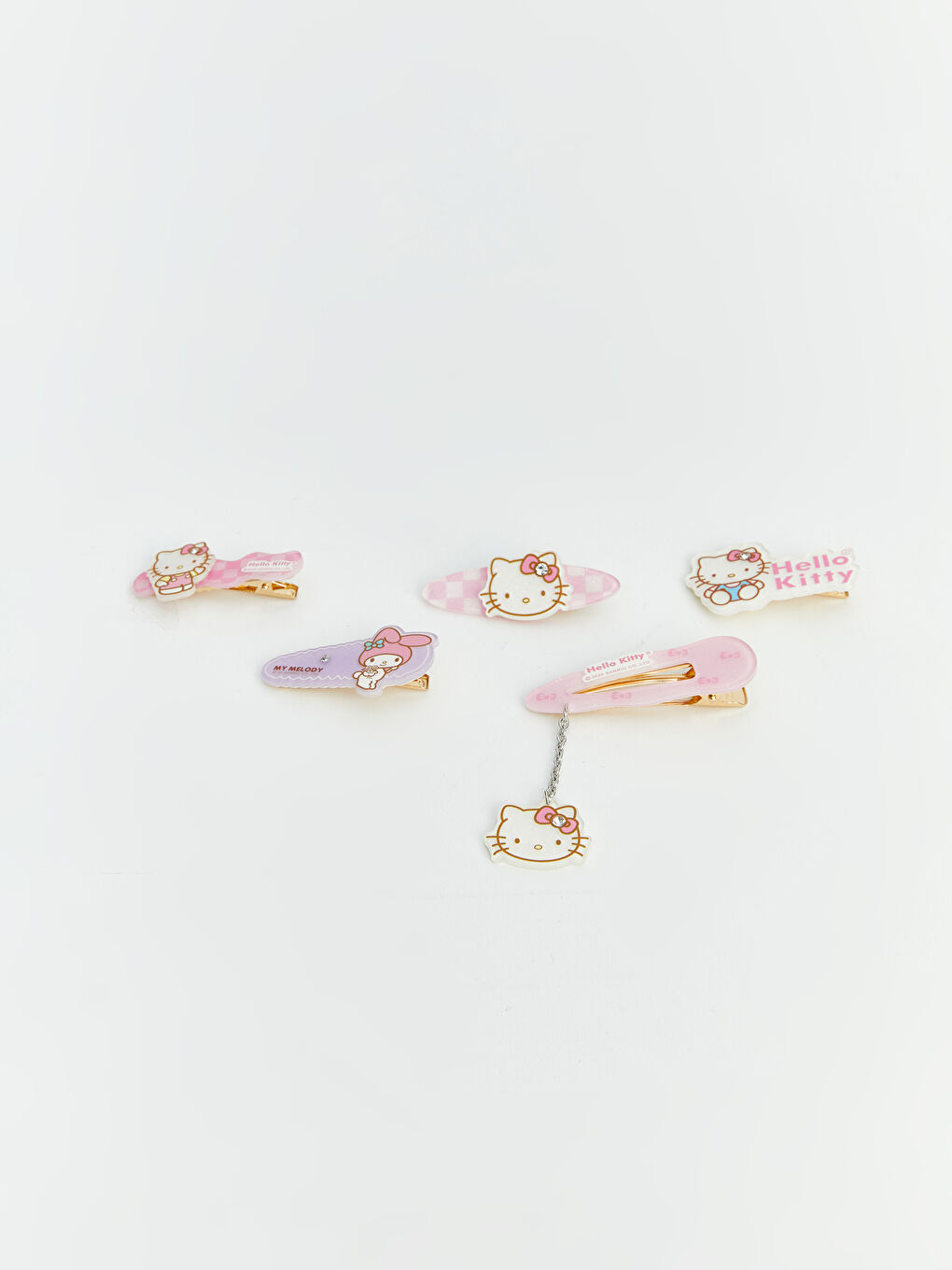 Заколка для волос девочки с принтом Хелло Китти, комплект из 5 штук