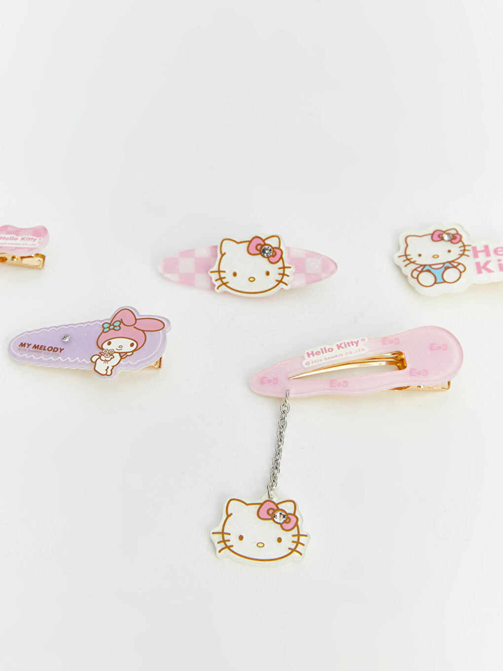 Заколка для волос девочки с принтом Хелло Китти, комплект из 5 штук-1