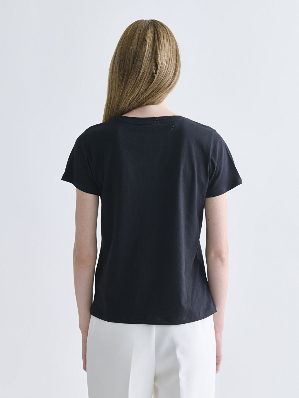 Әйелдер қара Футболка-3