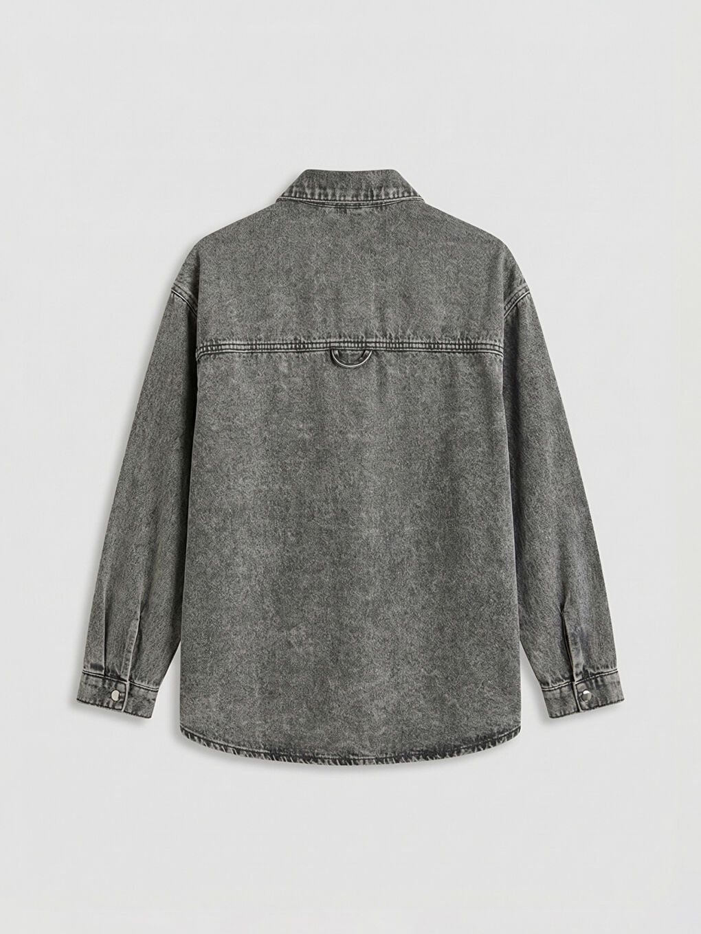 Woman GREY Denim Shirt-4