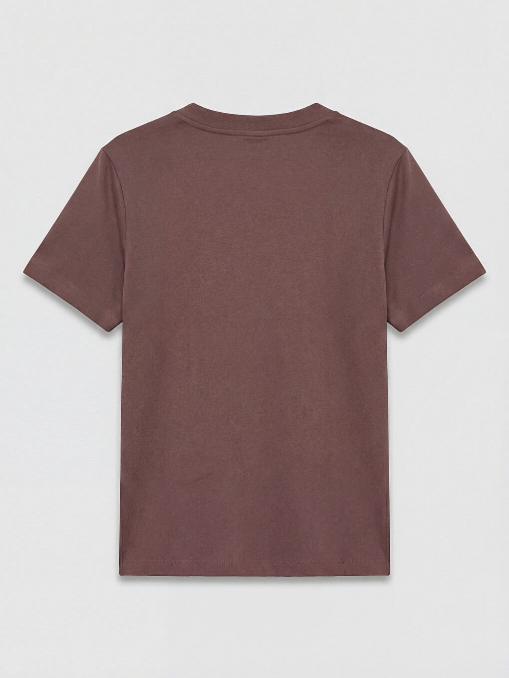 T-shirt I Qëndisur Me Prekje Të Butë, Jakë E Rrumbullakët Për Gra-5