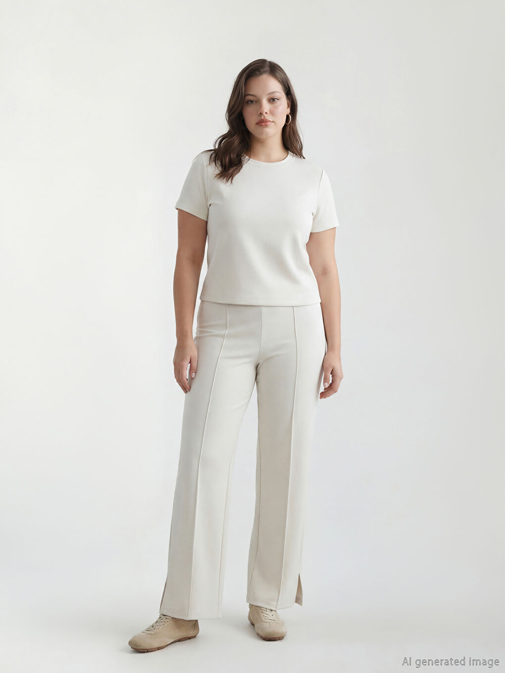 ქალთა მჭიდრო ფორმის შარვლები ჭრილის დეტალით-1