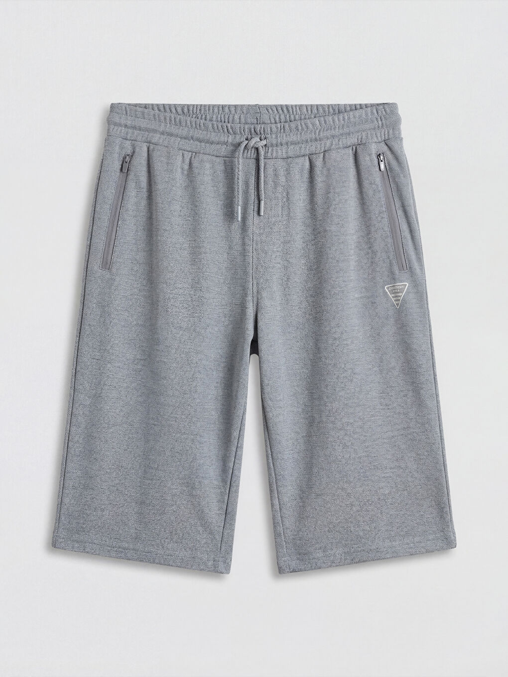 Gri Beli Lastikli Erkek Şort