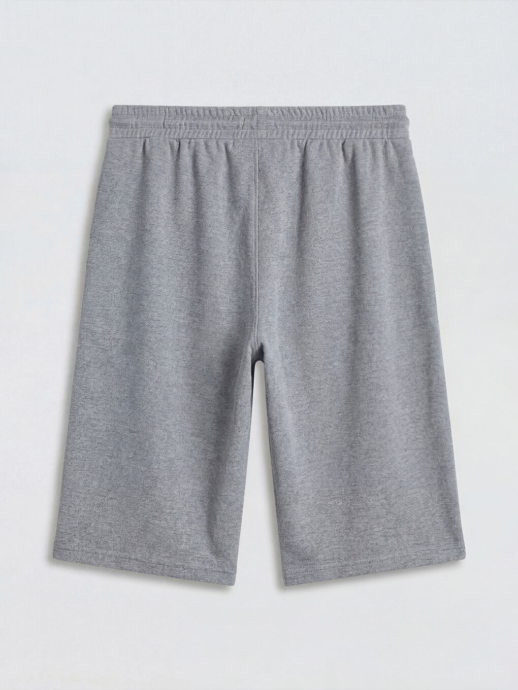 Gri Beli Lastikli Erkek Şort-1