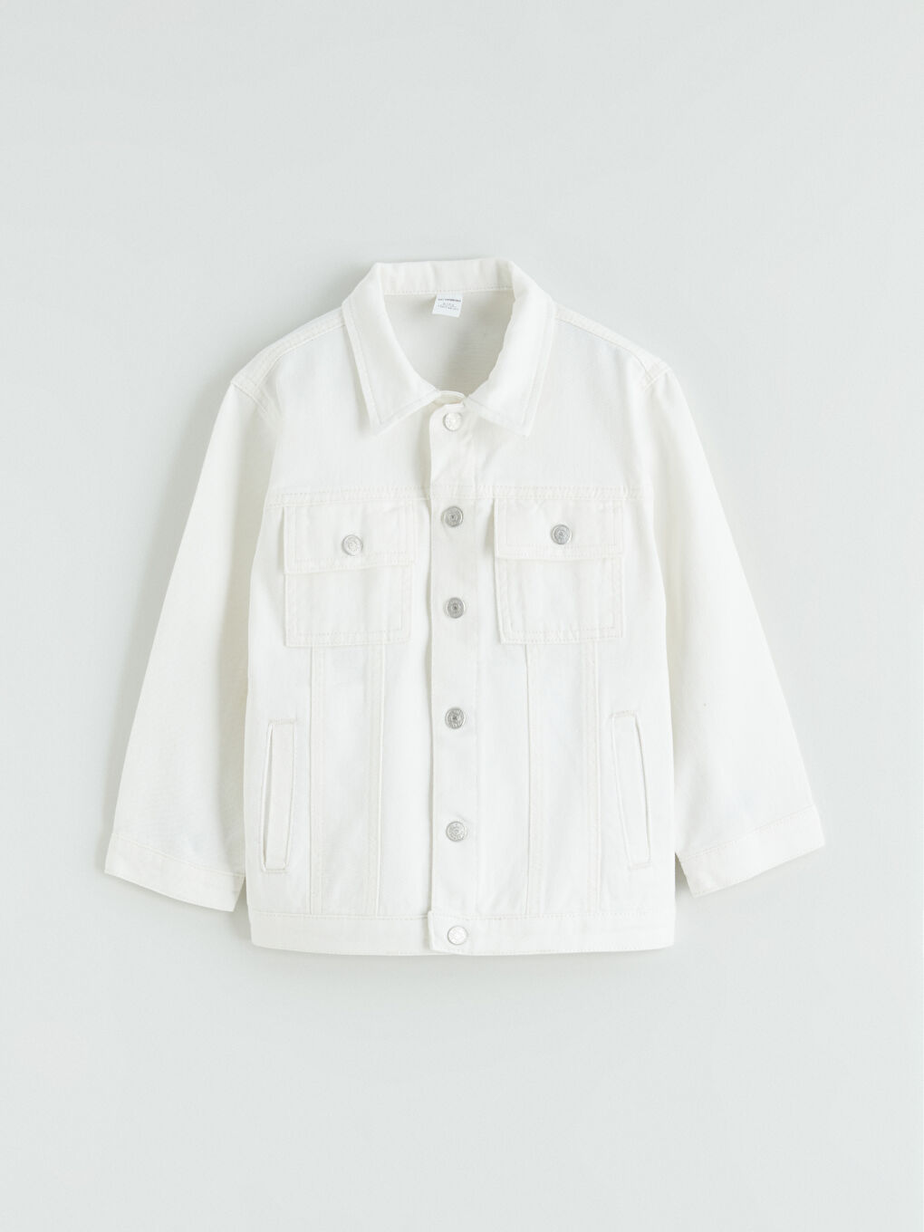 Beyaz Gabardin Erkek Çocuk Gömlek Ceket