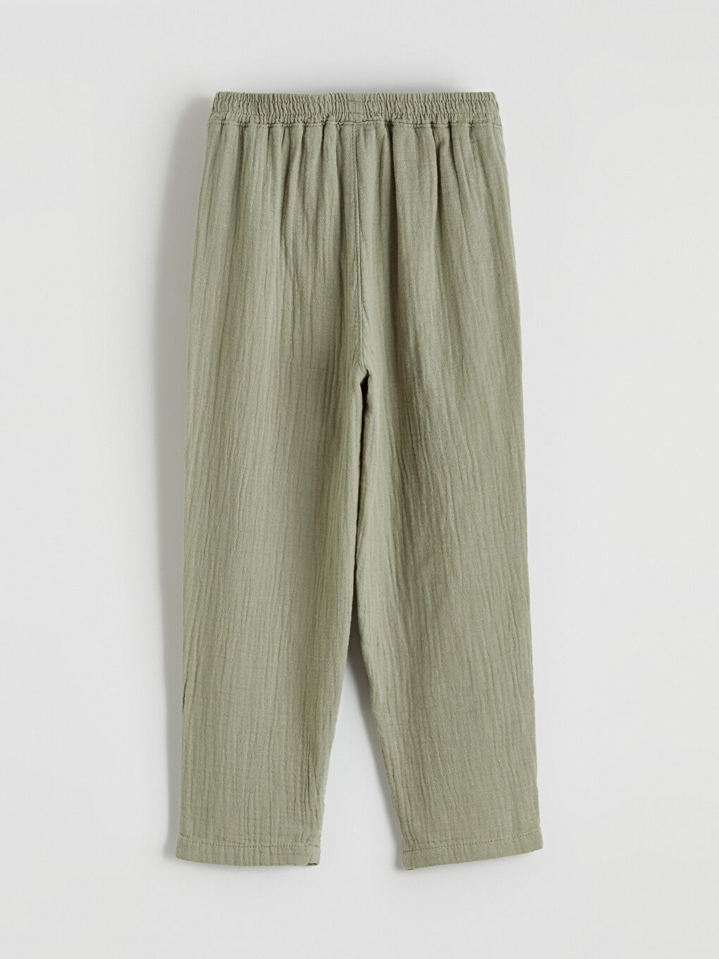 Yeşil Regular Fit Erkek Çocuk Müslin Kumaş Pantolon-1