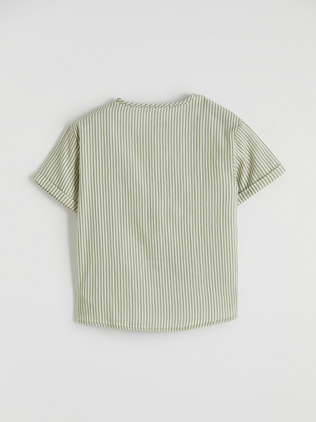 Ekru Hakim Yaka Çizgili Erkek Çocuk Gömlek ve Pantolon-3