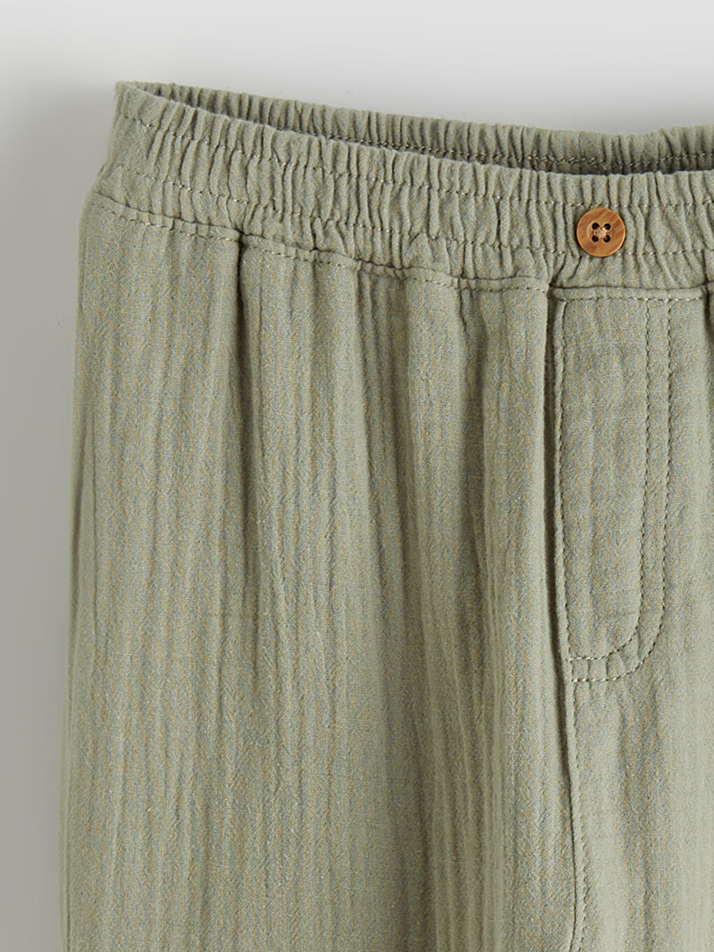 Ekru Hakim Yaka Çizgili Erkek Çocuk Gömlek ve Pantolon-5