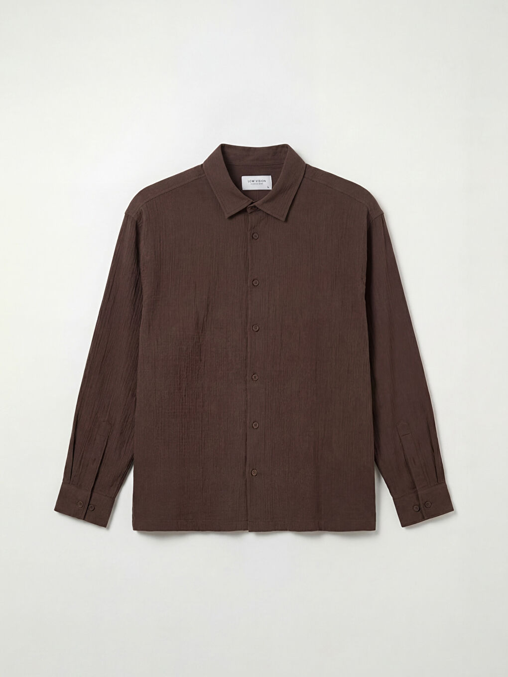 Kahverengi Regular Fit Müslin Erkek Gömlek