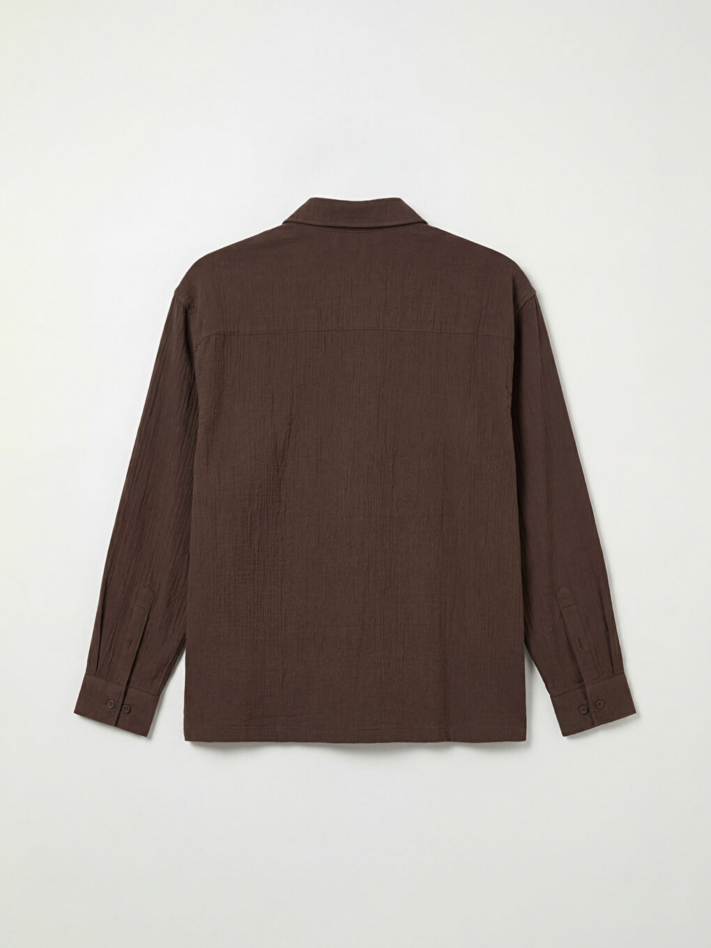 Kahverengi Regular Fit Müslin Erkek Gömlek-1