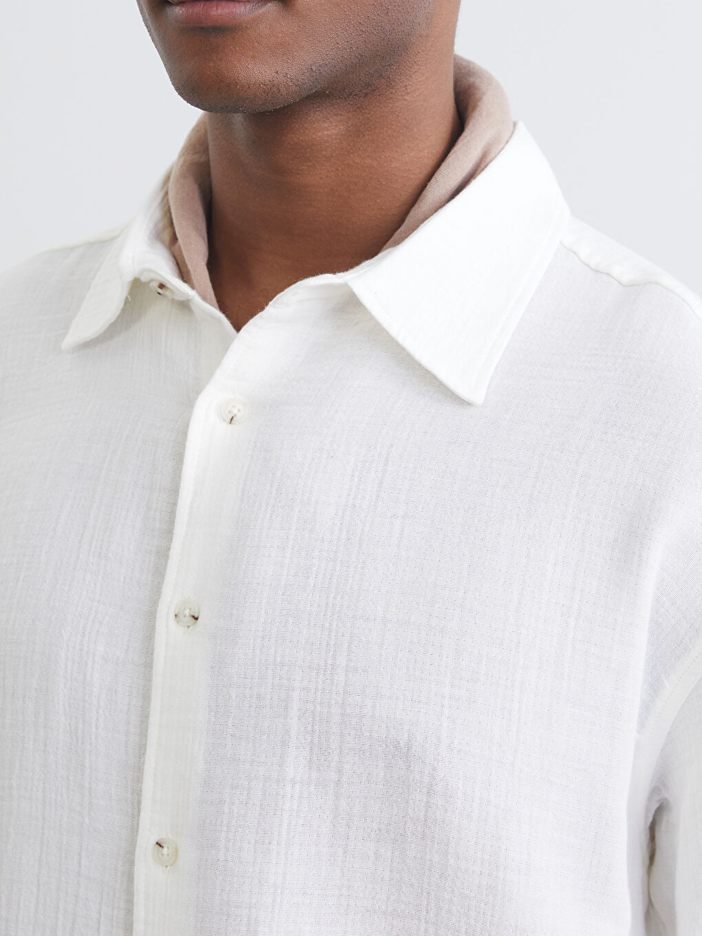 قميص بيج فاتح / ايكرو رجل-2