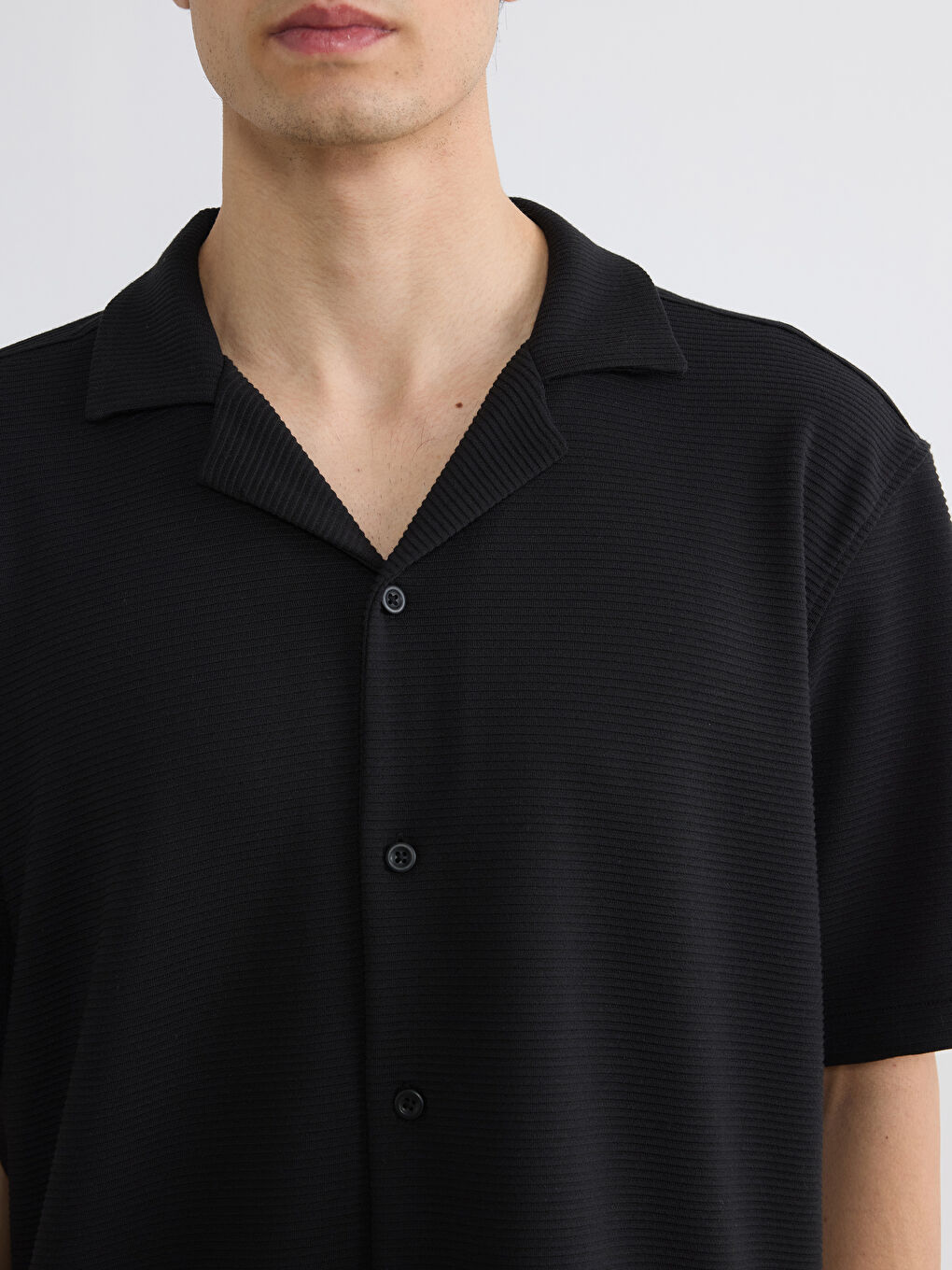 Regular Fit Resort Neck Men's Shirt-3