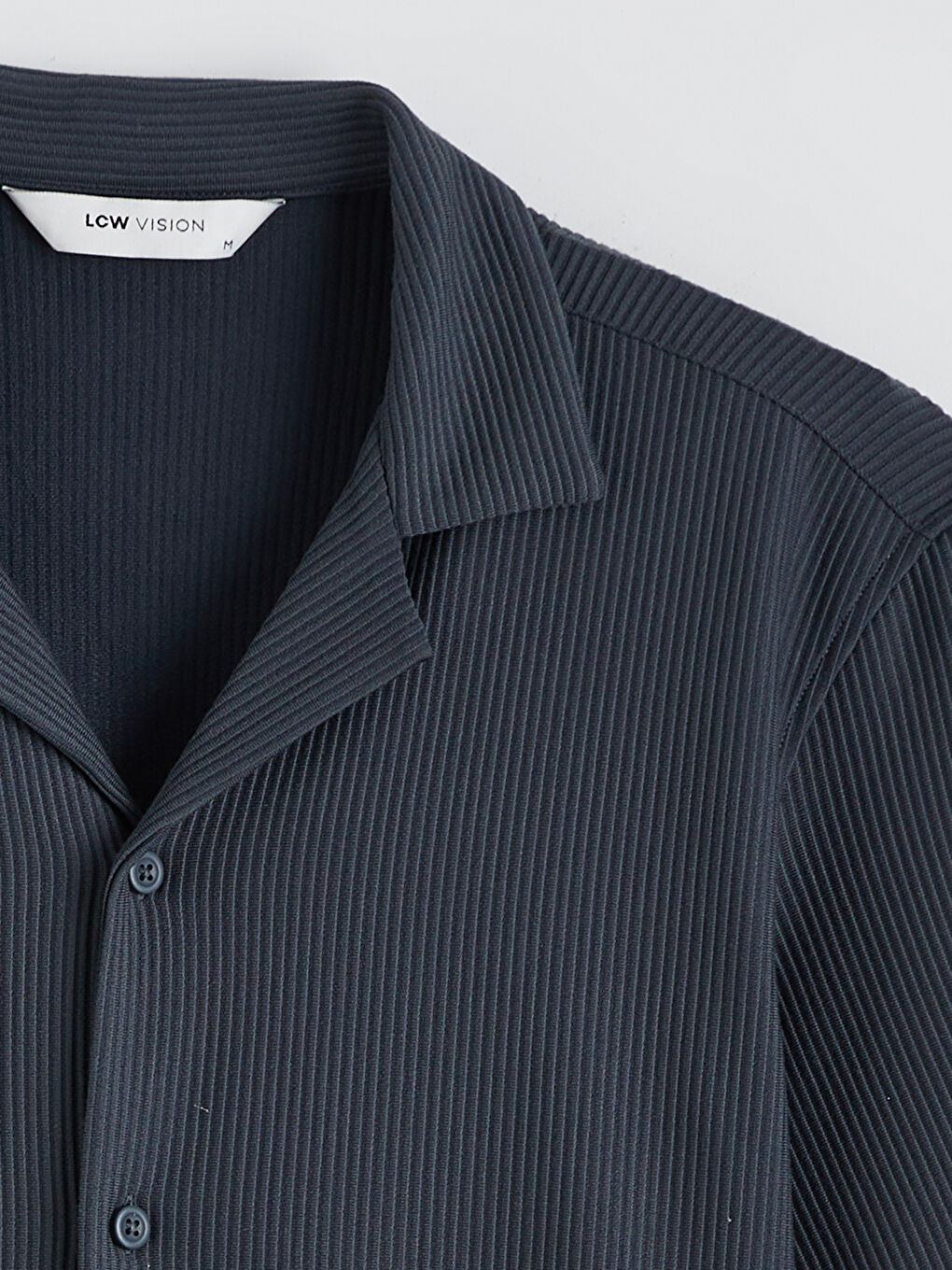 Petrol Regular Fit Resort Yaka Erkek Gömlek-1