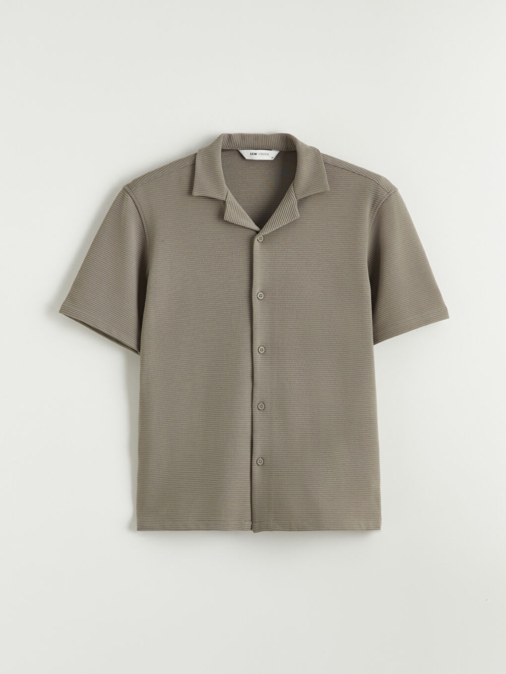 Yeşil Regular Fit Resort Yaka Erkek Gömlek-4