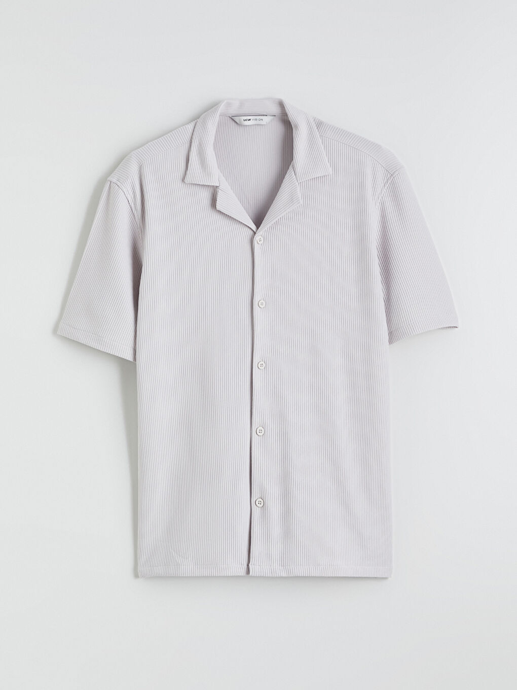 Bej Regular Fit Resort Yaka Erkek Gömlek-4