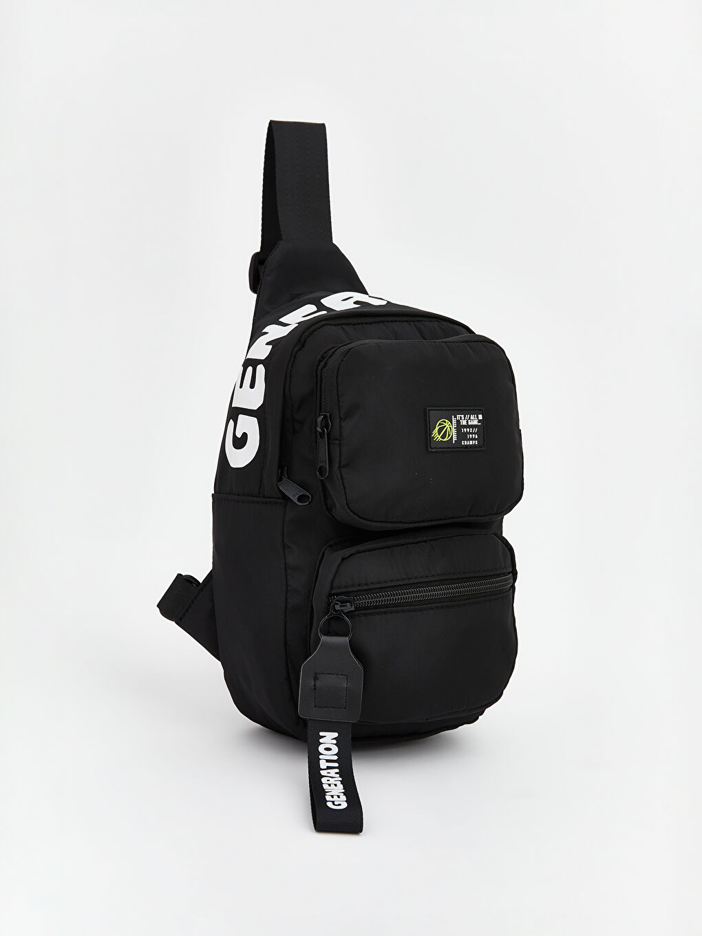 Siyah Baskılı Erkek Sırt Çantası