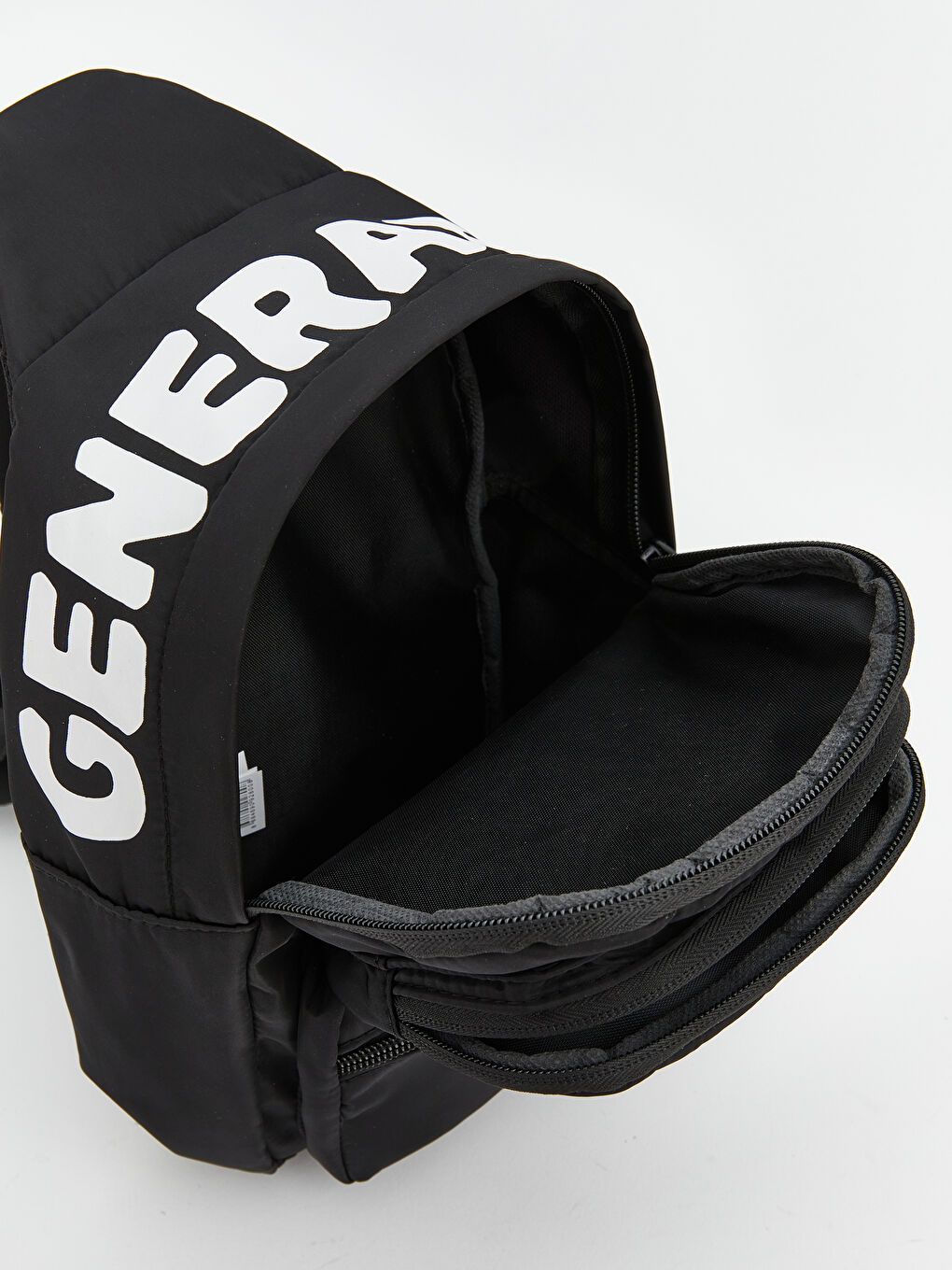 Siyah Baskılı Erkek Sırt Çantası-5