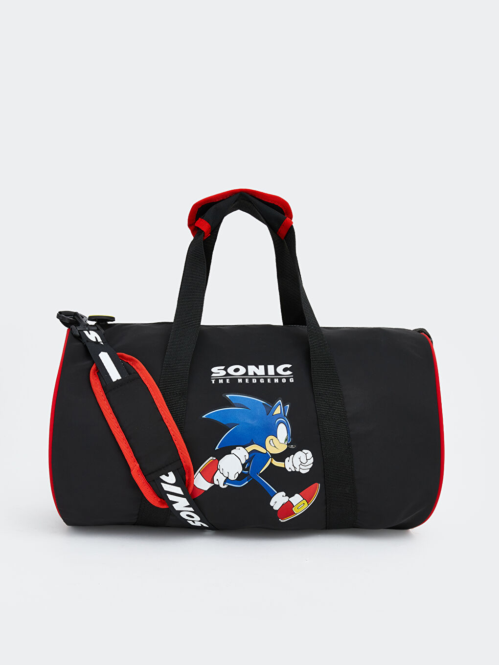 Siyah Sonic Baskılı Erkek Çocuk Spor Çantası