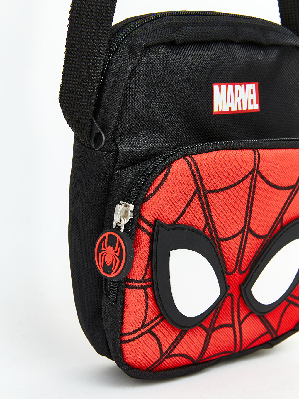 Siyah Spider-Man Baskılı Erkek Çocuk Omuz Çantası-2