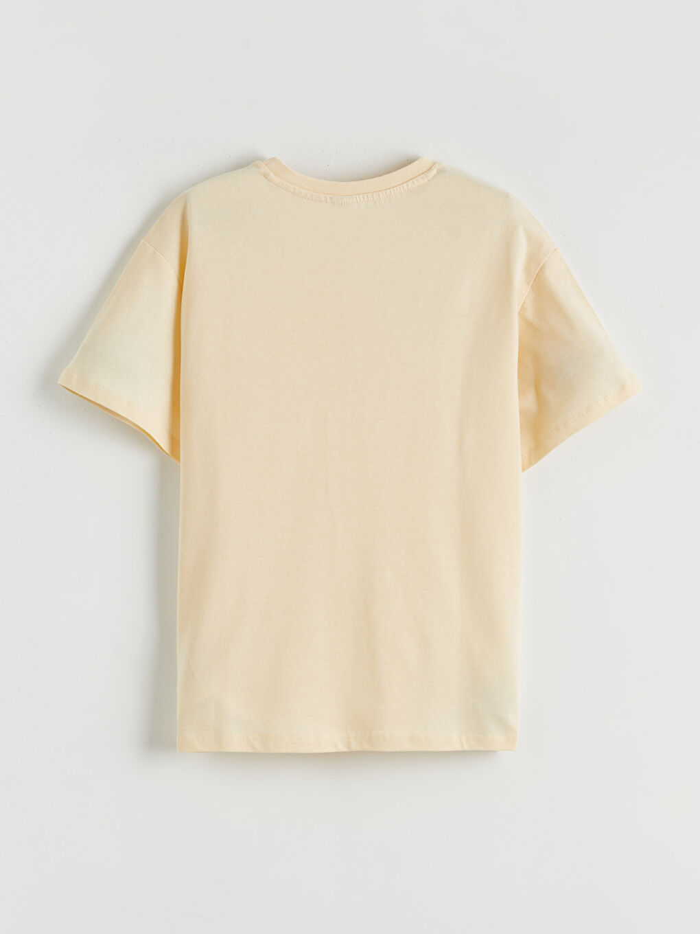 Sarı Bisiklet Yaka Kız Çocuk Tişört-1