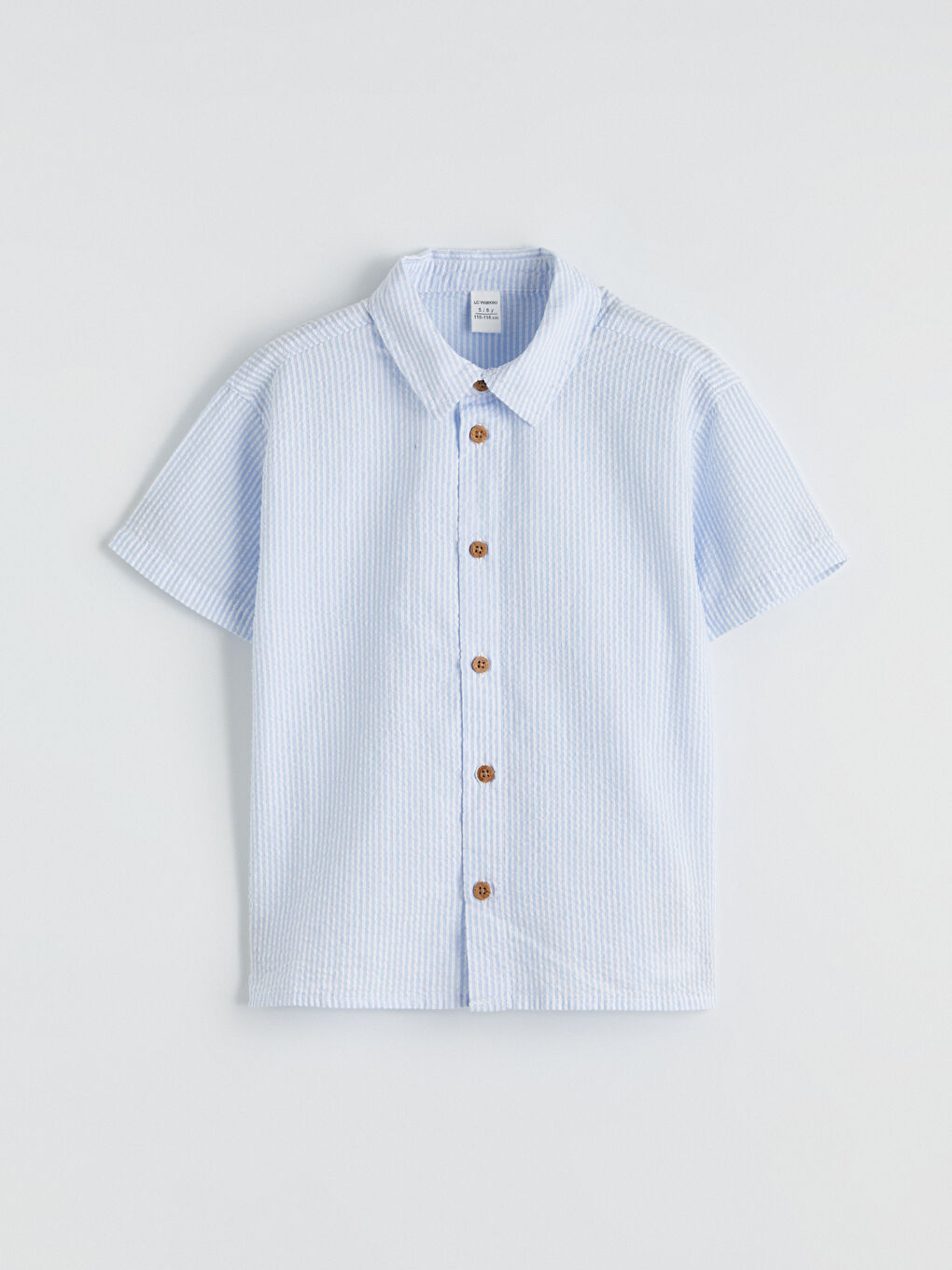 Mavi Çizgili Erkek Çocuk Şortlu Takım-1