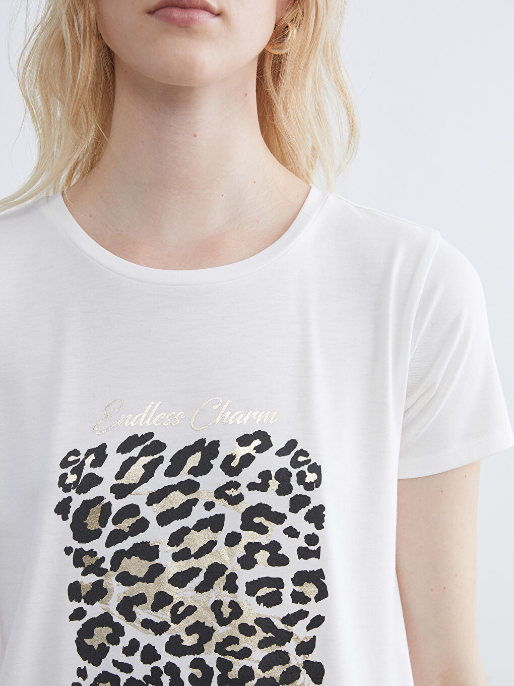 Leopard Print Crew Neck Tee-2