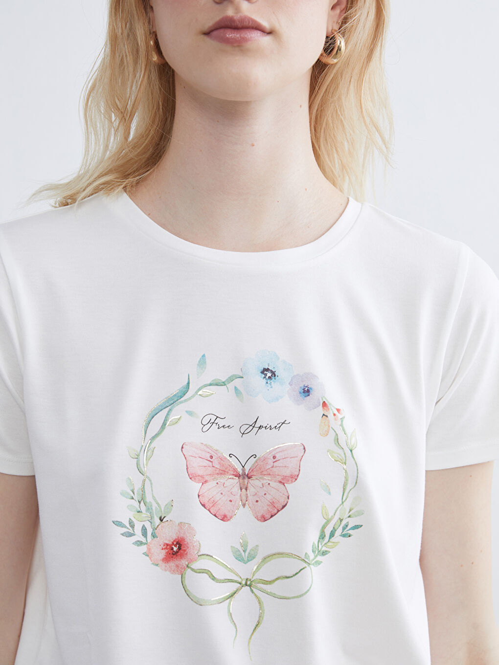 Женщины экрю Футболка-2