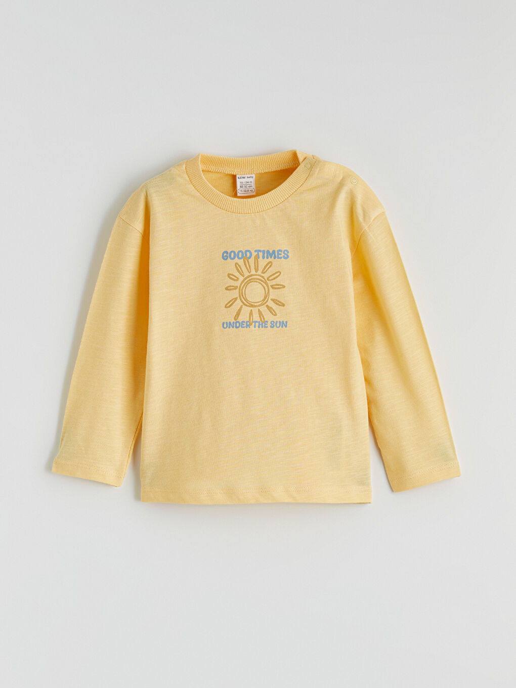 Turuncu Bisiklet Yaka Erkek Bebek Tişört ve Pantolon-1