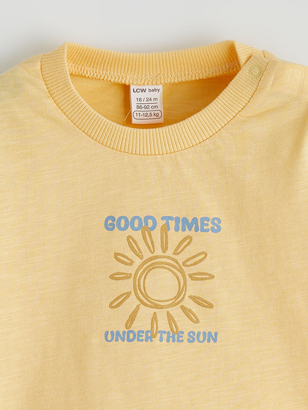 Turuncu Bisiklet Yaka Erkek Bebek Tişört ve Pantolon-2