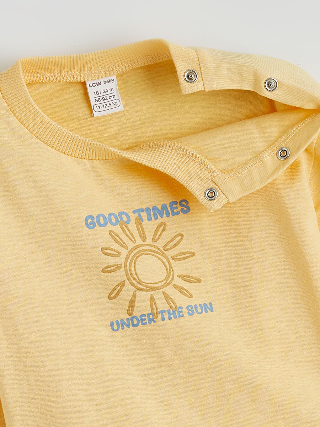 Turuncu Bisiklet Yaka Erkek Bebek Tişört ve Pantolon-3