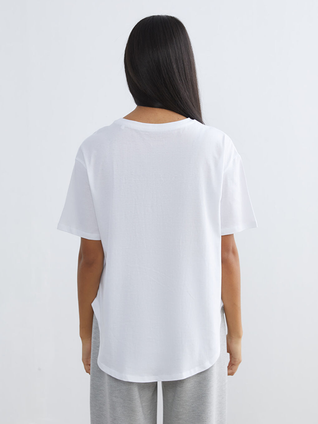 Әйелдер ақ Спорттық футболка-3