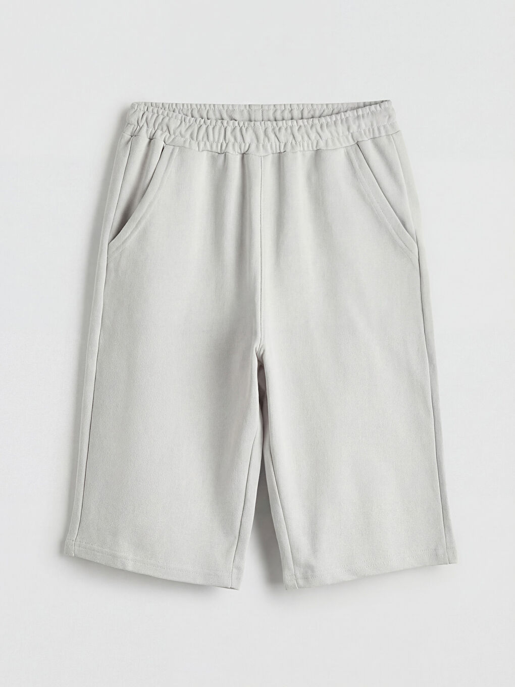 Gri Beli Lastikli Erkek Çocuk Şort