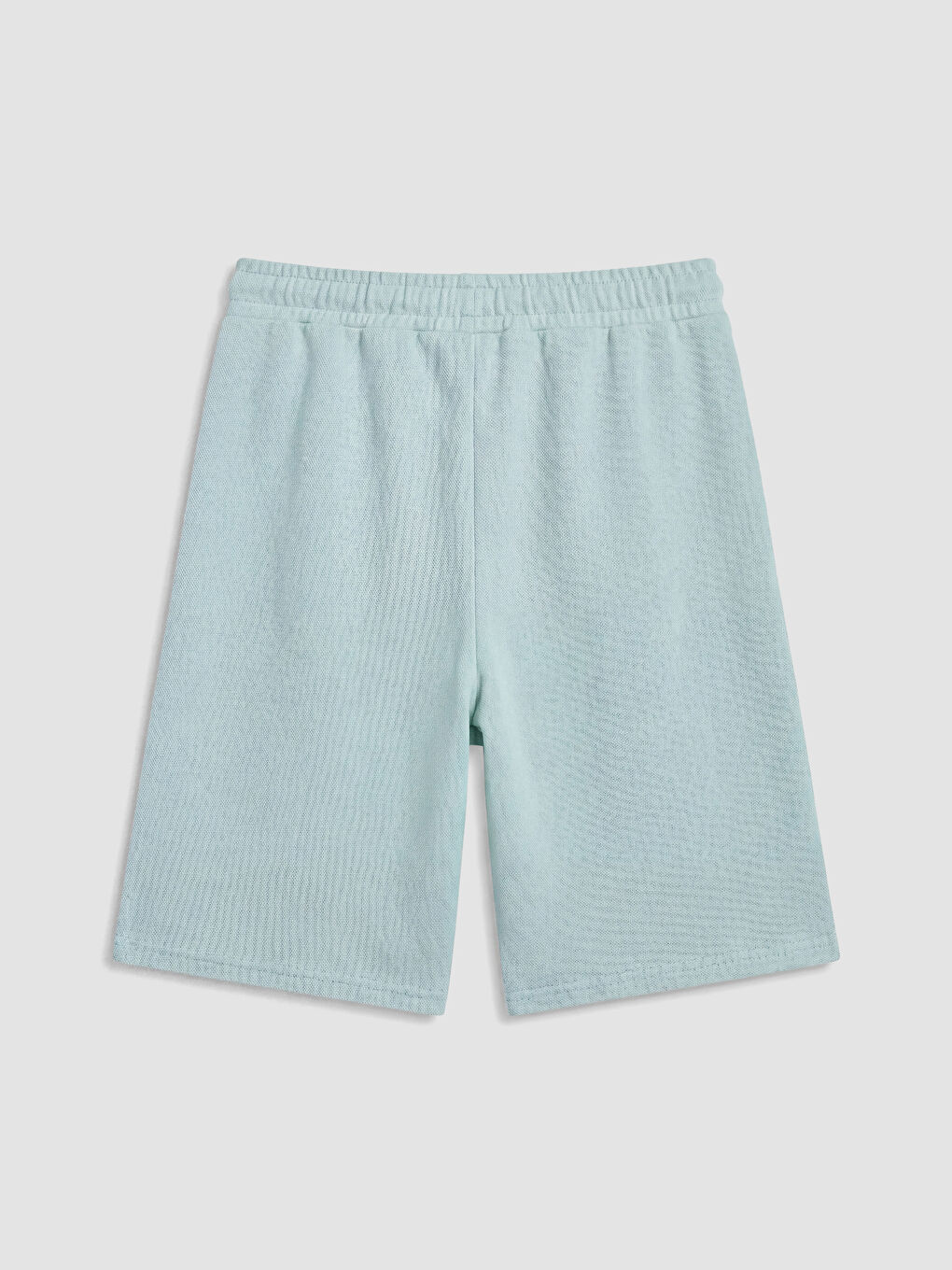 Yeşil Beli Lastikli Erkek Çocuk Pike Şort-1