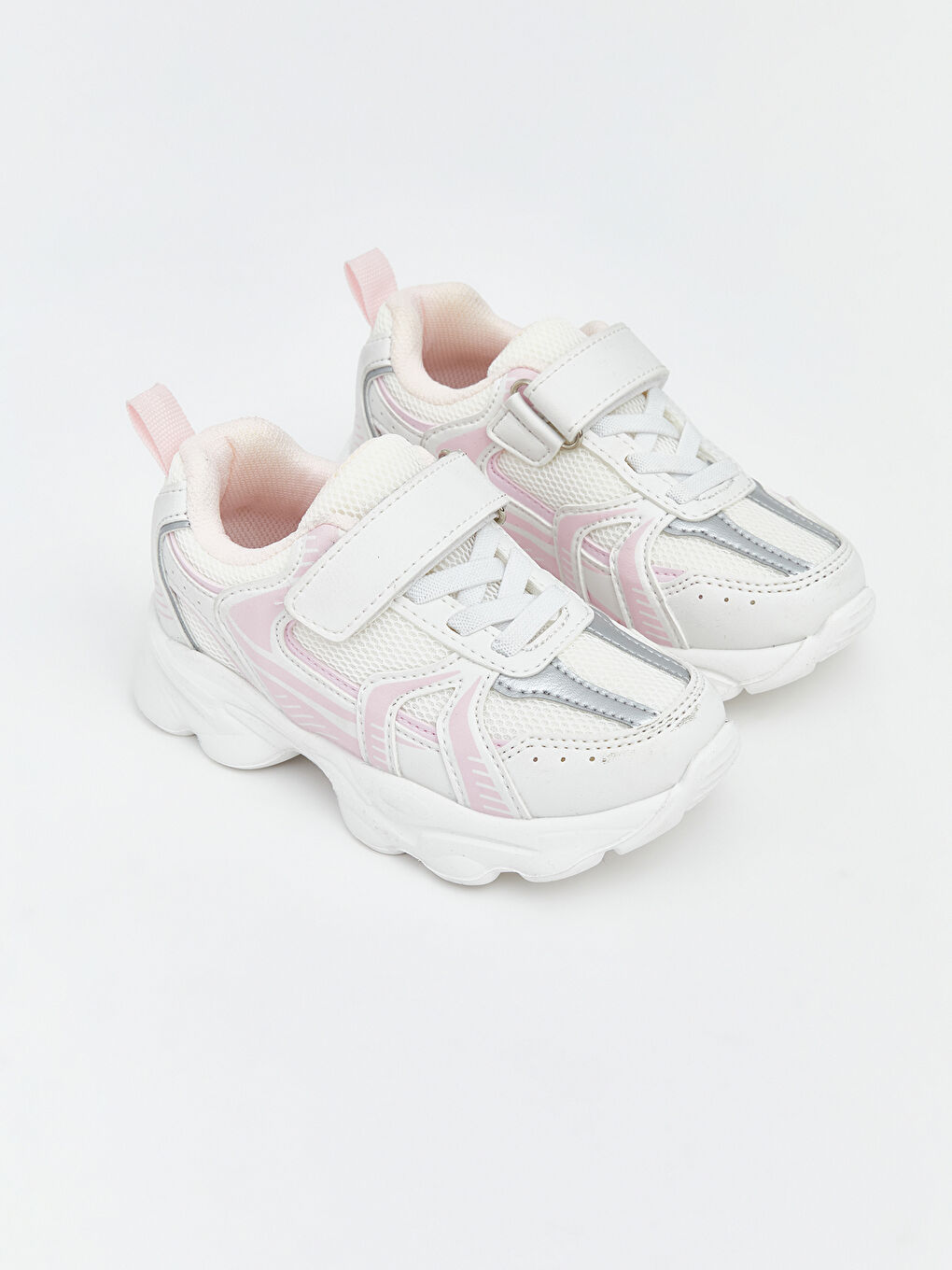 Baby Girl Sneakers with Laces and Velcro.