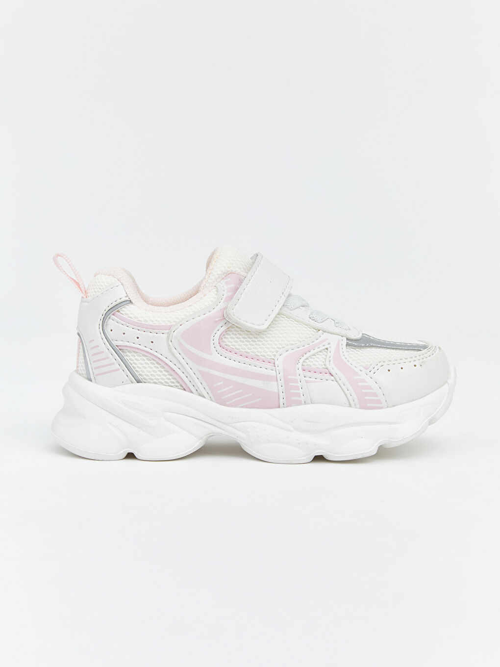 Baby Girl Sneakers with Laces and Velcro.-1