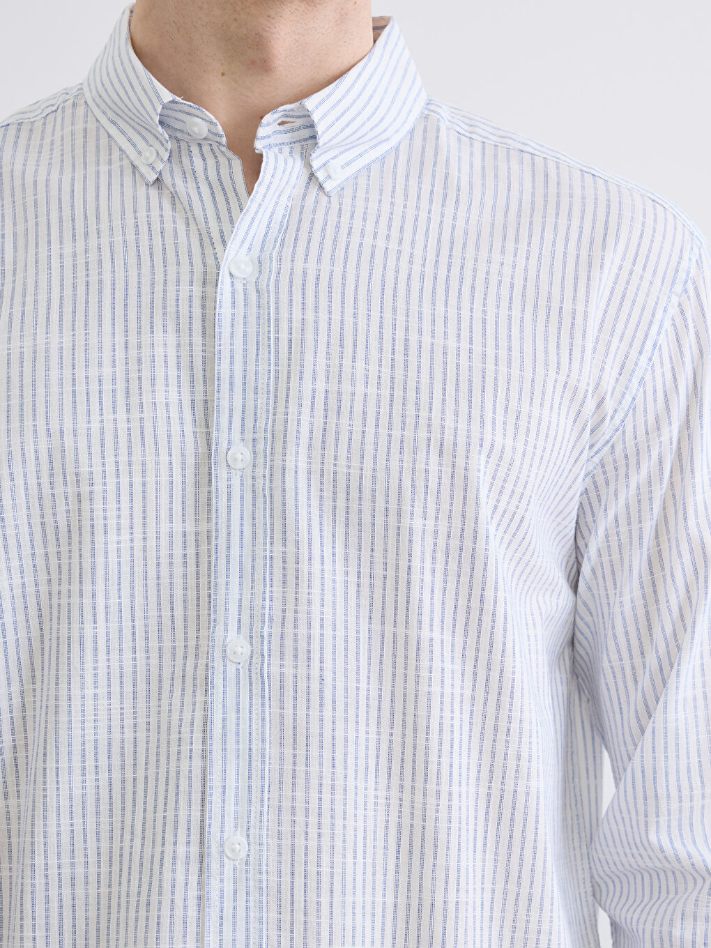 Regular Fit Linen Look Men's Shirt-2