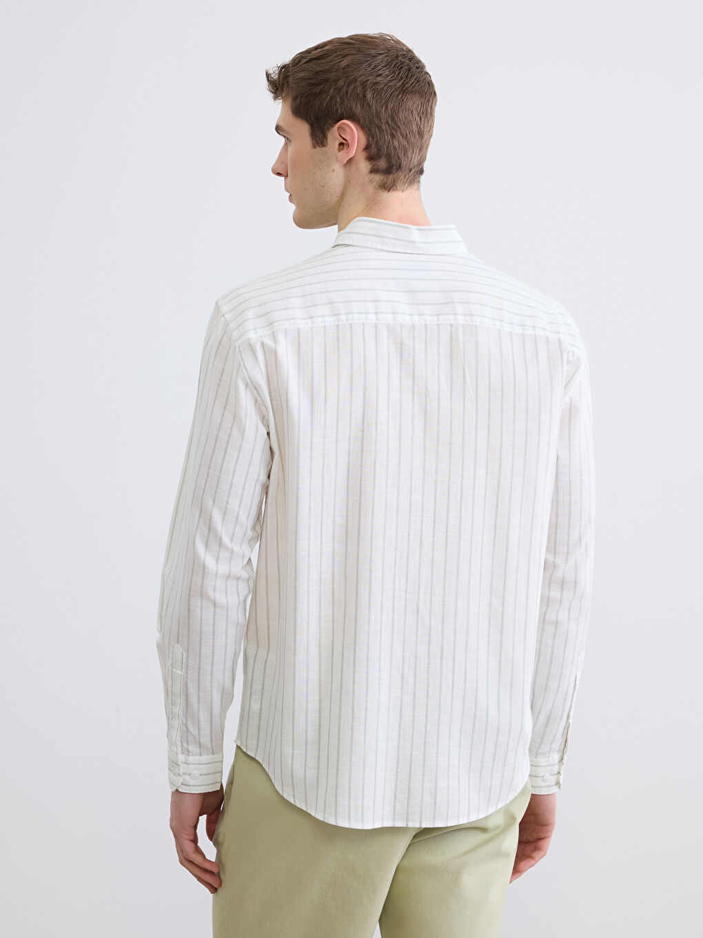 მამაკაცები კრემისფერი პერანგი-3