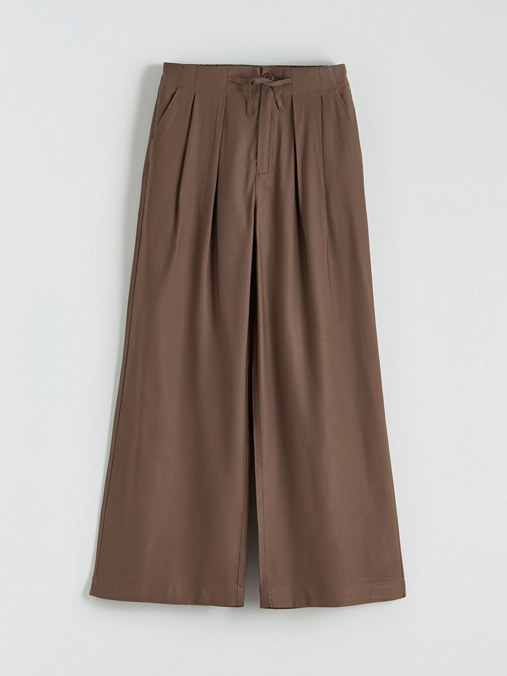 Girls' Wide-Leg Pleated Trousers