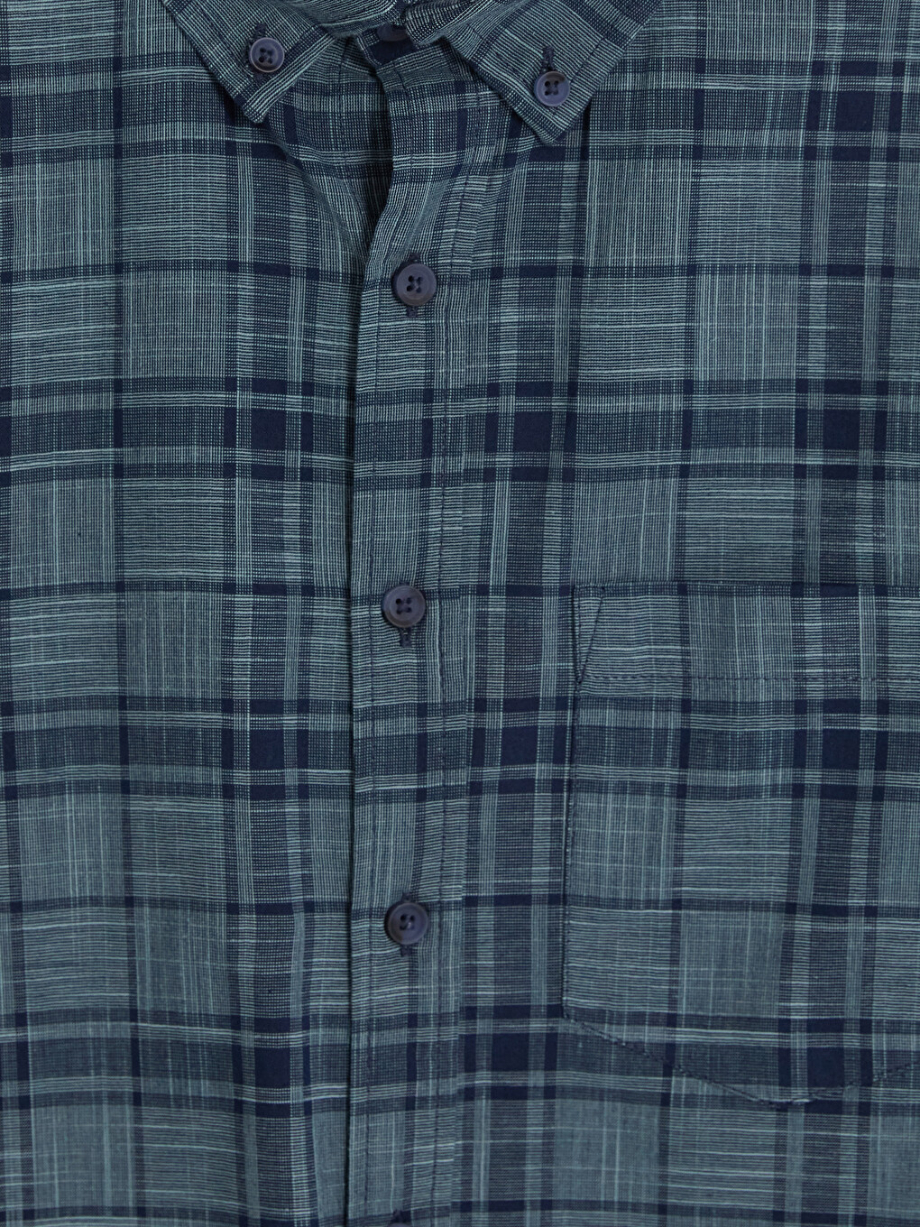 Yeşil Regular Fit Ekose Poplin Erkek Gömlek-4