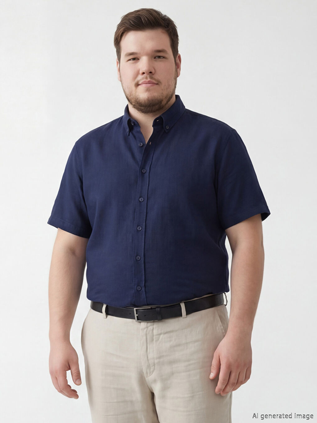 Lacivert Regular Fit Erkek Gömlek-1