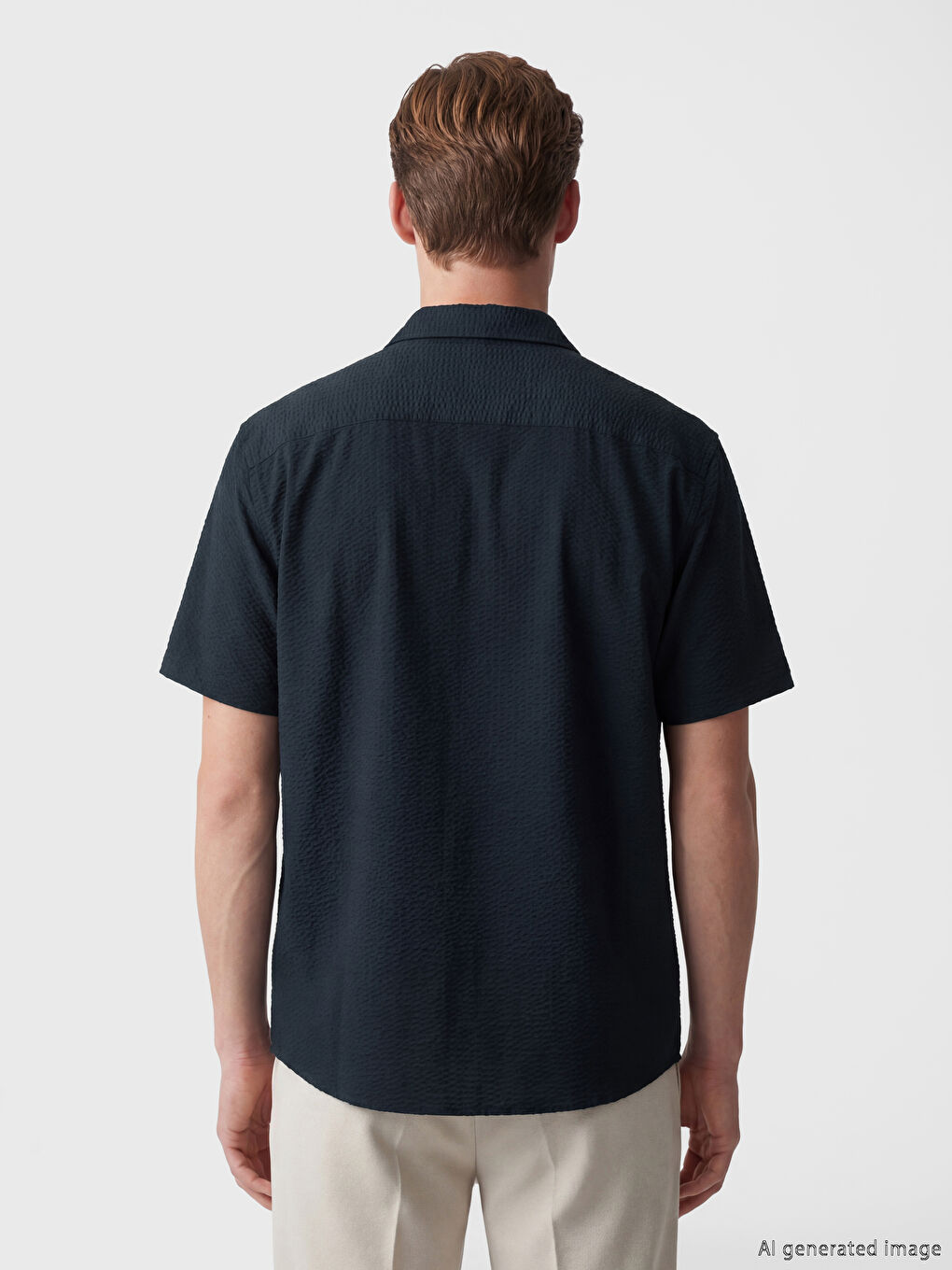 Lacivert Regular Fit Erkek Gömlek-4