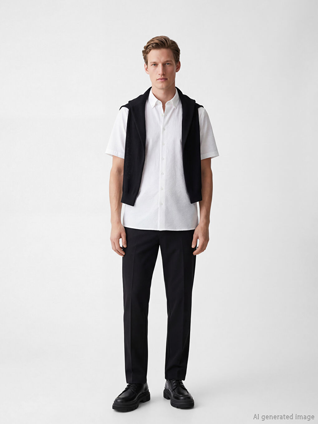 Ekru Regular Fit Erkek Gömlek-1