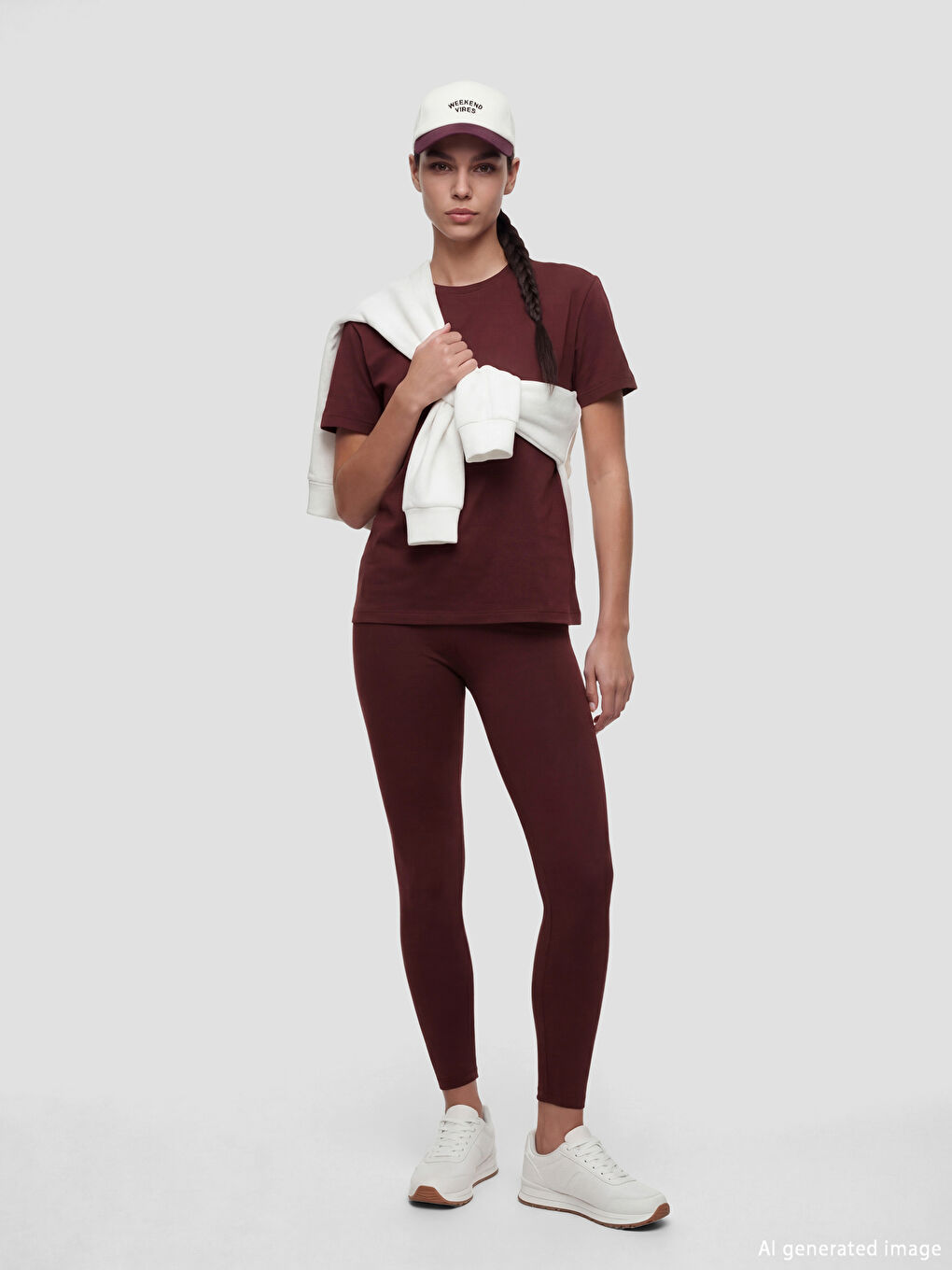 Κολάν Active για γυναίκες με ελαστική ζώνη μέσης