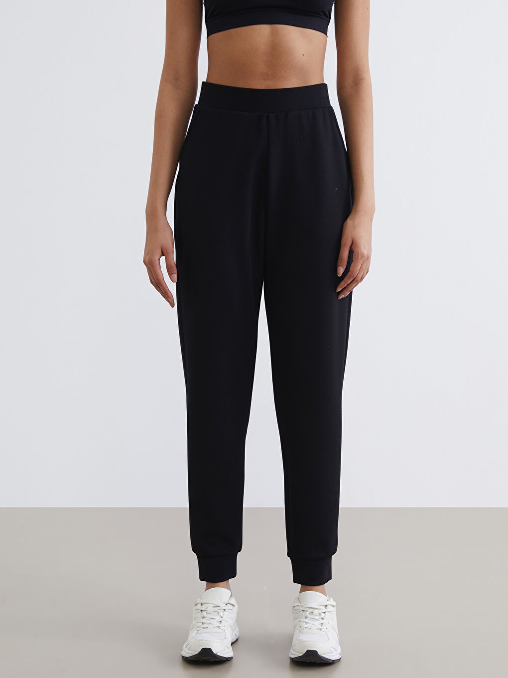 Γυναίκα ΜΑΥΡΟ Φούτερ Joggers-1