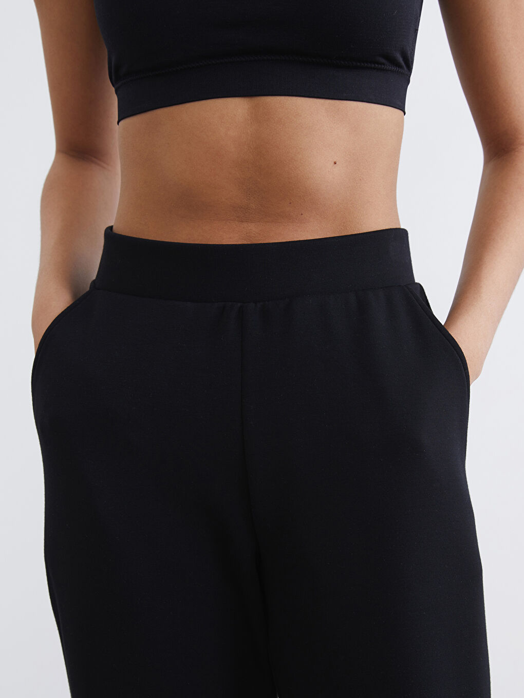 Γυναίκα ΜΑΥΡΟ Φούτερ Joggers-2